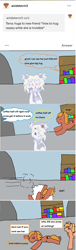 Size: 1180x3900 | Tagged: safe, artist:ask-luciavampire, imported from derpibooru, oc, earth pony, pegasus, pony, ask, ask-canterlot-academy, hug, invisible, tumblr