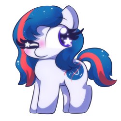 Size: 2000x2000 | Tagged: safe, artist:cushyhoof, imported from derpibooru, oc, oc:nasapone, earth pony, pony, blushing, cute, ethereal mane, female, mare, phone drawing, simple background, solo, transparent background