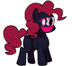 Size: 618x567 | Tagged: safe, artist:205tob, imported from derpibooru, pinkie pie, earth pony, pony, corrupted, female, mare, simple background, transparent background