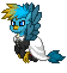 Size: 896x976 | Tagged: safe, artist:gloomy brony, imported from derpibooru, gallus, griffon, pony, pony town, animated, clothes, cosplay, costume, gif, iori yagami, king of fighters, kof, male, pixel art, simple background, solo, transparent background