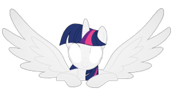 Size: 820x429 | Tagged: safe, imported from derpibooru, twilight sparkle, alicorn, pony, emoticlone, female, glowing, glowing eyes, horn, mare, simple background, smiling, spread wings, transparent background, twilight sparkle (alicorn), wings