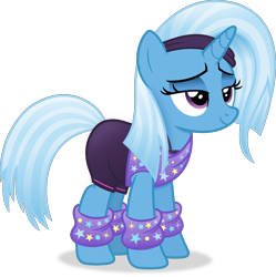 Size: 3665x3674 | Tagged: safe, artist:anime-equestria, imported from derpibooru, trixie, pony, unicorn, 80s, alternate hairstyle, clothes, female, headband, horn, leg warmers, lidded eyes, mare, shorts, simple background, smiling, solo, transparent background, vector, workout outfit