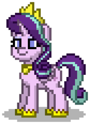 Size: 672x928 | Tagged: safe, artist:topsangtheman, imported from derpibooru, starlight glimmer, alicorn, pony, pony town, alicornified, crown, jewelry, princess starlight glimmer, race swap, regalia, simple background, smiling, solo, starlicorn, transparent background
