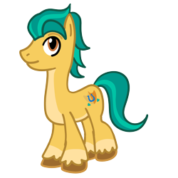 Size: 3024x3024 | Tagged: safe, artist:omegaridersangou, imported from derpibooru, hitch trailblazer, earth pony, pony, full body, g4, g5, g5 to g4, generation leap, high res, hooves, male, my little pony: a new generation, simple background, smiling, solo, stallion, standing, tail, transparent background, unshorn fetlocks