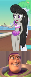 Size: 311x768 | Tagged: safe, artist:thatradhedgehog, edit, edited screencap, imported from derpibooru, screencap, octavia melody, equestria girls, bikini, buzz lightyear, clothes, simp, swimsuit