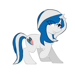 Size: 700x700 | Tagged: safe, artist:mscherbear, imported from derpibooru, oc, oc only, oc:silver strand, pony, unicorn, female, horn, mare, simple background, solo, transparent background, unicorn oc, vector