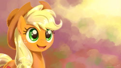 Size: 1920x1080 | Tagged: safe, artist:kp-shadowsquirrel, imported from derpibooru, applejack, earth pony, pony, female, mare, solo, wallpaper