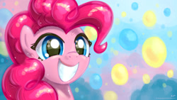 Size: 1920x1080 | Tagged: safe, artist:kp-shadowsquirrel, imported from derpibooru, pinkie pie, pony, cute, diapinkes, female, mare, solo, wallpaper