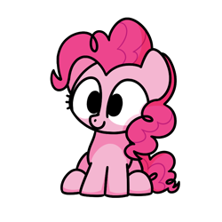 Size: 800x800 | Tagged: safe, artist:sugar morning, imported from derpibooru, pinkie pie, earth pony, pony, chibi, cute, diapinkes, female, g4, mare, simple background, sitting, solo, transparent background