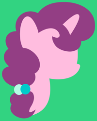 Size: 2192x2736 | Tagged: safe, artist:egor418, imported from derpibooru, sugar belle, pony, unicorn, bust, female, green background, horn, mare, portrait, profile, simple background, solo