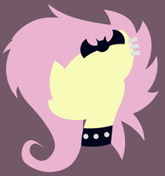 Size: 4352x4632 | Tagged: safe, artist:egor418, imported from derpibooru, fluttershy, pegasus, pony, alternate hairstyle, bust, choker, ear piercing, earring, flutterpunk, jewelry, lineless, minimalist, piercing, portrait, profile, punk, simple background, solo