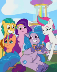 Size: 600x750 | Tagged: safe, imported from derpibooru, screencap, hitch trailblazer, izzy moonbow, pipp petals, sunny starscout, zipp storm, earth pony, pegasus, pony, unicorn, adorapipp, animated, cellphone, cute, eyes closed, female, g5, gif, grin, hitchbetes, izzybetes, male, mane five (g5), mare, my little pony logo, my little pony: tell your tale, open mouth, open smile, phone, selfie, smartphone, smiling, stallion, sunnybetes