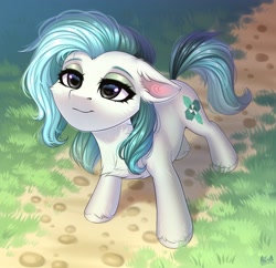 Size: 3000x2905 | Tagged: safe, artist:hakaina, imported from derpibooru, oc, oc only, oc:spring mint, earth pony, pony, solo