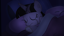 Size: 6163x3466 | Tagged: safe, artist:mlpadventures2020, imported from derpibooru, twilight sparkle, alicorn, pony, bed, crying, depressed, discorded, discorded twilight, eyes closed, lonely, sad, sleeping, solo, twilight sparkle (alicorn), twilight tragedy