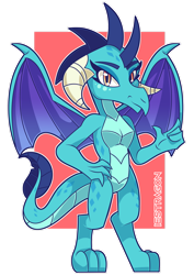 Size: 1280x1812 | Tagged: safe, alternate version, artist:iestragon, imported from derpibooru, princess ember, dragon, colored, dragoness, female, looking at you, simple background, solo, spread wings, tail, transparent background, wings