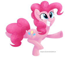 Size: 2250x1800 | Tagged: safe, artist:champion-of-namira, imported from derpibooru, pinkie pie, earth pony, pony, cute, diapinkes, extended trot pose, female, grin, mare, simple background, smiling, solo, transparent background