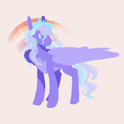 Size: 1280x1280 | Tagged: safe, artist:elf-hollow, imported from derpibooru, oc, pegasus, pony, pride flag, solo