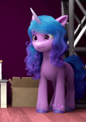 Size: 480x680 | Tagged: safe, imported from derpibooru, screencap, izzy moonbow, pony, unicorn, spoiler:my little pony: make your mark, animated, cropped, cute, ear flick, female, g5, gif, i watch it for the ears, izzybetes, mare, my little pony: make your mark, my little pony: make your mark chapter 1, smiling, solo