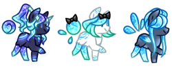 Size: 423x168 | Tagged: safe, artist:eiine, imported from derpibooru, oc, oc only, original species, pony, aqua equos, closed species, simple background, transparent background