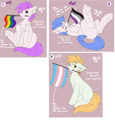 Size: 3695x3900 | Tagged: safe, artist:kianara, imported from derpibooru, oc, oc only, earth pony, pony, advertisement, asexual pride flag, commission, commission info, cute, female, flag, for sale, gay pride flag, looking at you, male, price list, price tag, prices, pride, pride flag, pride month, pride ponies, transgender pride flag, ych example, your character here