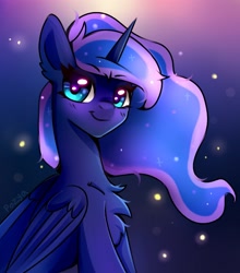 Size: 1406x1600 | Tagged: safe, artist:pozya1007, imported from derpibooru, princess luna, alicorn, pony, chest fluff, female, mare, solo