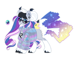 Size: 1402x1109 | Tagged: safe, artist:shady-bush, imported from derpibooru, earth pony, original species, scented pony, closed species, clothes, floppy disk, hoodie, simple background, solo, transparent background