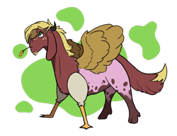 Size: 1280x985 | Tagged: safe, artist:equestrias-little-ones, imported from derpibooru, oc, oc only, draconequus, hybrid, draconequus oc, interspecies offspring, magical gay spawn, male, offspring, parent:big macintosh, parent:discord, parents:discomac, simple background, straw in mouth, traditional art, transparent background