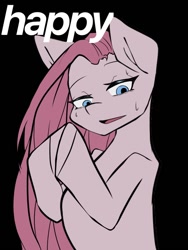 Size: 768x1024 | Tagged: safe, artist:mugitya012, imported from derpibooru, pinkie pie, earth pony, pony, black background, female, mare, pinkamena diane pie, simple background, solo