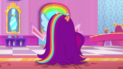 Size: 3500x1969 | Tagged: safe, imported from derpibooru, screencap, sunny starscout, alicorn, earth pony, pony, spoiler:g5, spoiler:my little pony: tell your tale, spoiler:tyts01e14, alicorn issues, cousin itt, g5, long mane, mane stripe sunny, my little pony: tell your tale, race swap, solo, sunnycorn