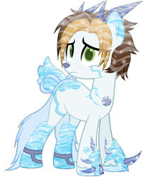 Size: 1800x2200 | Tagged: safe, artist:s-aiitochan, imported from derpibooru, oc, oc only, oc:kizuna, deer, original species, pony, aqua equos, base used, closed species, simple background, solo, transparent background