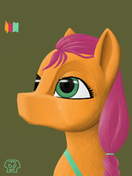 Size: 3000x4000 | Tagged: safe, artist:a-jaller, imported from derpibooru, sunny starscout, earth pony, pony, g5, simple background, solo