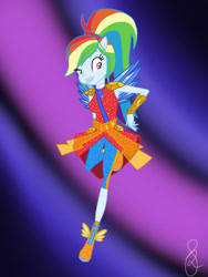 Size: 768x1024 | Tagged: safe, artist:ilaria122, imported from derpibooru, rainbow dash, human, equestria girls, legend of everfree, clothes, crystal guardian, crystal wings, ponied up, solo, wings