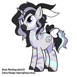 Size: 861x861 | Tagged: safe, artist:misscupcake333, artist:toxintonic, imported from derpibooru, oc, oc only, pony, unicorn, zebra, zebracorn, simple background, solo, transparent background