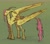 Size: 2708x2380 | Tagged: safe, artist:flockdog, imported from derpibooru, fluttershy, goat, hybrid, pegasus, pony, alternate design, braid, female, fluffy, goat horns, green background, horizontal pupils, horns, leonine tail, multiple wings, simple background, solo, species swap, tail, unshorn fetlocks, wings
