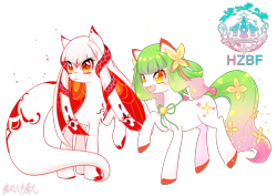 Size: 2263x1600 | Tagged: artist needed, safe, imported from derpibooru, oc, oc only, oc:明珠, china, duo, hangzhou brony festival, mascot, simple background, transparent background