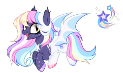 Size: 2063x1226 | Tagged: safe, artist:moonbatz, imported from derpibooru, oc, bat pony, pony, base used, female, heterochromia, mare, simple background, solo, transparent background