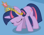 Size: 145x116 | Tagged: safe, edit, edited screencap, imported from derpibooru, screencap, twilight sparkle, pony, unicorn, season 2, the return of harmony, big crown thingy, chaos, cropped, crown, discorded landscape, element of magic, eyes closed, female, horn, jewelry, mare, picture for breezies, regalia, unicorn twilight, youtube link