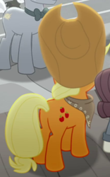 Size: 284x454 | Tagged: safe, imported from derpibooru, screencap, applejack, rainbow roadtrip, butt, cropped, plot, solo focus