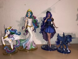 Size: 2048x1536 | Tagged: safe, imported from derpibooru, kotobukiya, princess celestia, princess luna, alicorn, human, pony, clothes, crown, dress, high heels, human ponidox, humanized, jewelry, kotobukiya princess celestia, kotobukiya princess luna, regalia, self paradox, self ponidox, shoes, stiletto heels