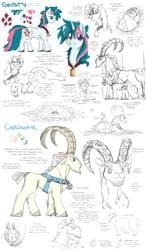 Size: 2508x4300 | Tagged: safe, artist:snspony, imported from derpibooru, grogar, gusty, pony, sheep, unicorn, adopted offspring, alternate design, alternate universe, ewe, female, filly, foal, male, mare, orphan, ram