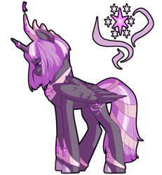 Size: 2500x2700 | Tagged: safe, artist:tersisa, imported from twibooru, twilight sparkle, alicorn, pony, alternate design, crown, horn, horn ring, image, jewelry, png, redesign, regalia, ring, solo