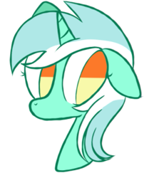 Size: 467x541 | Tagged: safe, artist:alandisc, imported from derpibooru, lyra heartstrings, pony, unicorn, bust, cute, eyelashes, female, floppy ears, lyrabetes, mare, no pupils, simple background, solo, two toned mane, white background