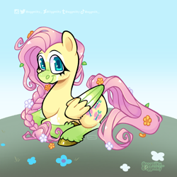 Size: 2048x2048 | Tagged: safe, artist:3ggmilky, imported from derpibooru, fluttershy, pegasus, pony, solo