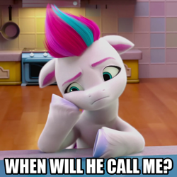 Size: 830x830 | Tagged: safe, edit, edited screencap, editor:mlplover94, imported from derpibooru, screencap, zipp storm, pegasus, pony, spoiler:my little pony: make your mark, caption, cropped, female, floppy ears, g5, image macro, implied hitch trailblazer, implied hitchzipp, implied shipping, implied straight, mare, my little pony: make your mark, my little pony: make your mark chapter 1, phineas and ferb, sad, solo, squishy cheeks, text