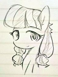 Size: 418x549 | Tagged: safe, artist:akainu_pony, imported from derpibooru, lily longsocks, earth pony, pony, female, filly, foal, lined paper, sketch, solo, traditional art