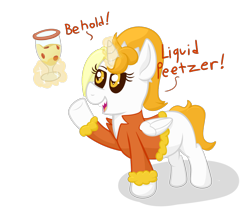 Size: 1222x1018 | Tagged: safe, artist:xppp1n, imported from ponybooru, oc, oc:dyx, alicorn, black sclera, cat eyes, dialogue, female, filly, foal, food, pizza, slit eyes, solo