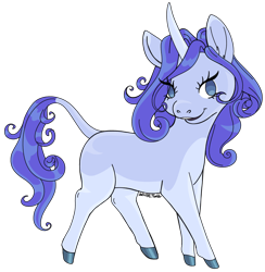 Size: 3530x3616 | Tagged: safe, artist:jell-ofish101, imported from twibooru, rarity, pony, unicorn, alternate design, alternate hairstyle, coat markings, colored hooves, curved horn, horn, image, leonine tail, open mouth, png, simple background, solo, transparent background