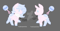 Size: 600x314 | Tagged: safe, artist:thatsimpleartgal, imported from derpibooru, oc, oc only, original species, pony, aqua equos, base used, closed species, gray background, simple background, solo