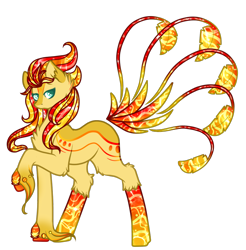 Size: 912x928 | Tagged: safe, artist:absolitedisaster08, imported from derpibooru, oc, oc only, original species, pony, aqua equo, aqua equos, closed species, female, multiple tails, not sunset shimmer, raised hoof, simple background, solo, transparent background, unshorn fetlocks