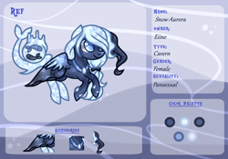 Size: 1000x700 | Tagged: safe, artist:eiine, imported from derpibooru, oc, oc only, oc:snow aurora, original species, pony, aqua equos, closed species, reference sheet, solo